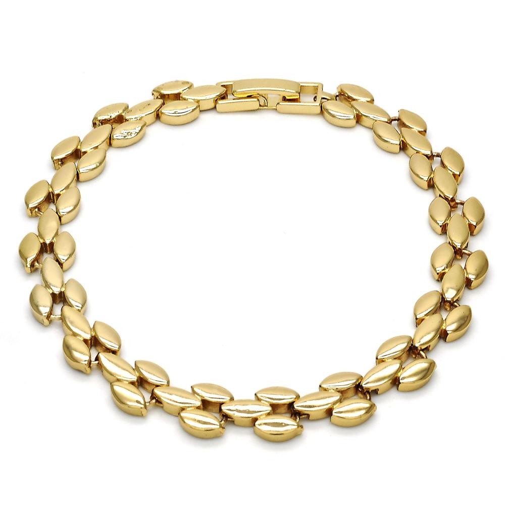 Gold Filled Fancy Bracelet Polished Finish Golden Tone