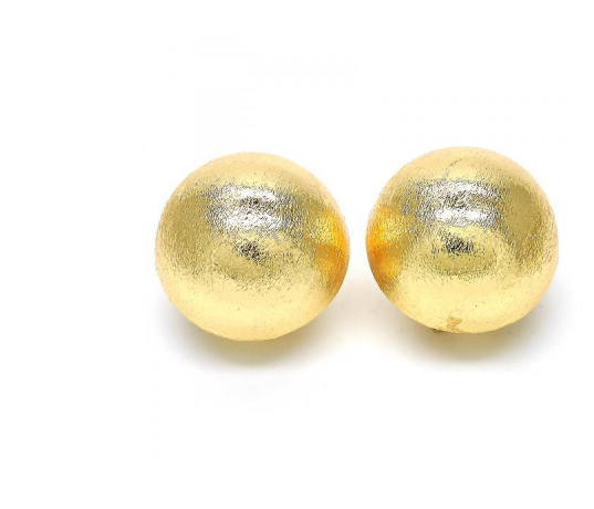 Gold Filled Brushed Finish Yellow Golden Tone Lever Back Ladies Earring 