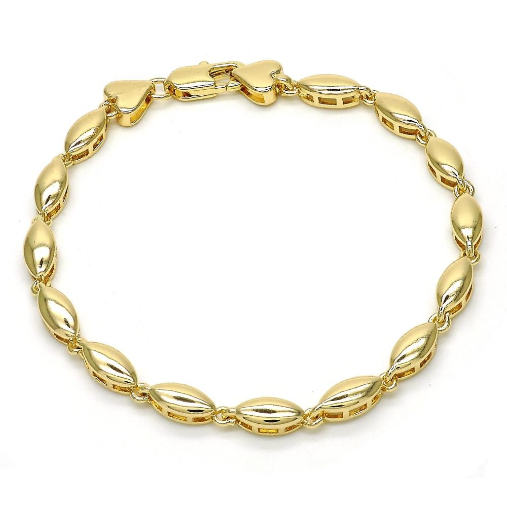 Gold Filled Fancy Bracelet Polished Finish Golden Tone