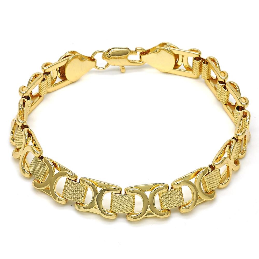 Gold Filled Fancy Bracelet Polished Finish Golden Tone