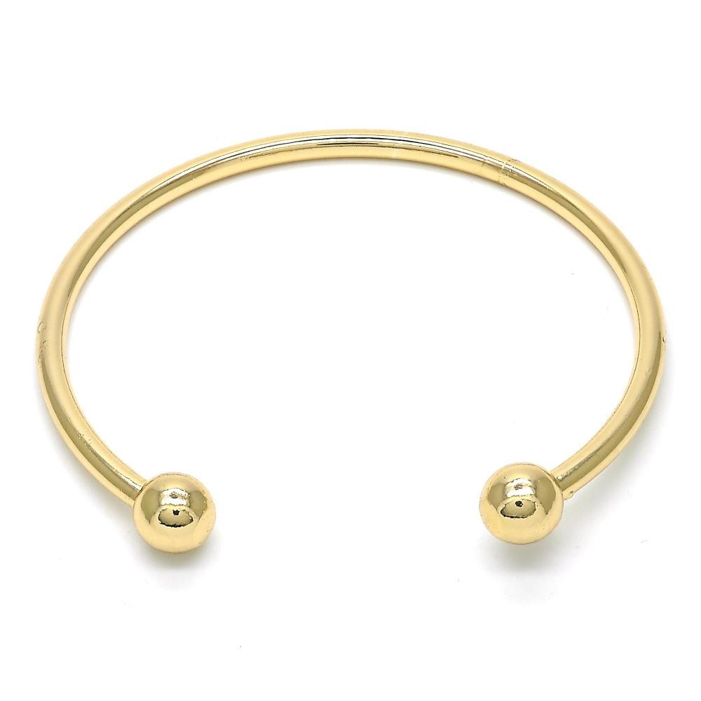 Gold Filled Individual Bangle, Polished Finish, Golden Tone (03 MM Thickness, One size fits all)