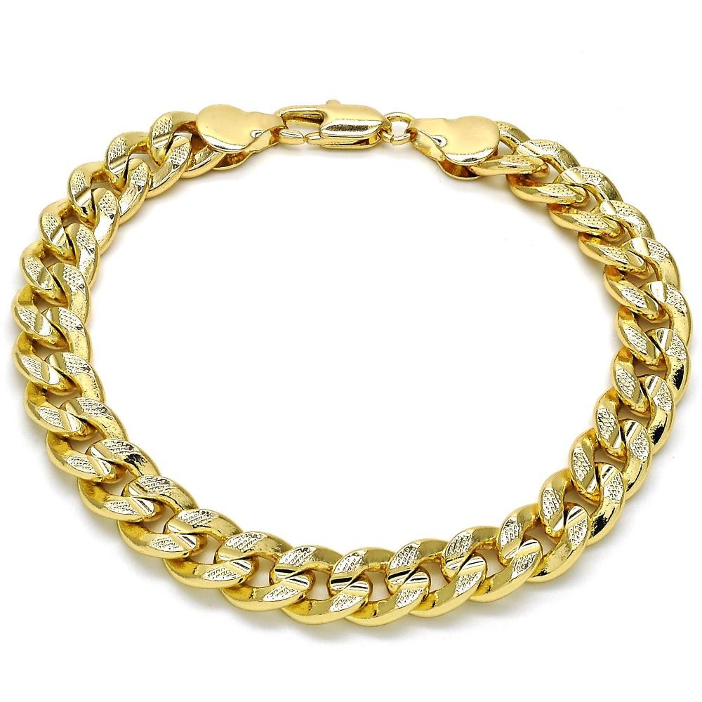 Gold Filled 8" Basic Bracelet Polished Finish Golden Tone