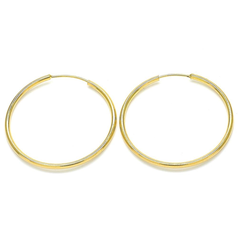 Gold Filled Small Hoop Polished Finish Golden Tone
