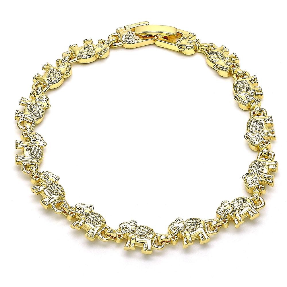 Gold Filled Elephant Design Bracelet Golden tone