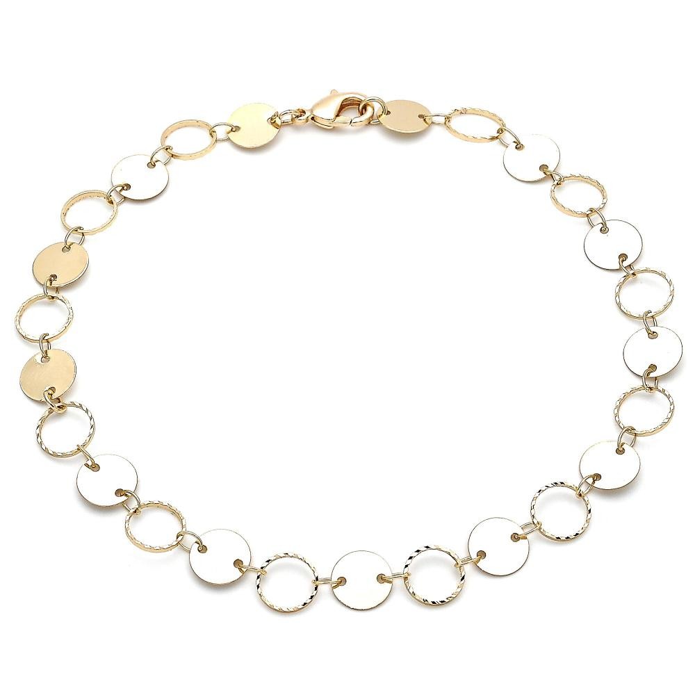 Gold Filled Circle Design Polished Finish Gold Tone