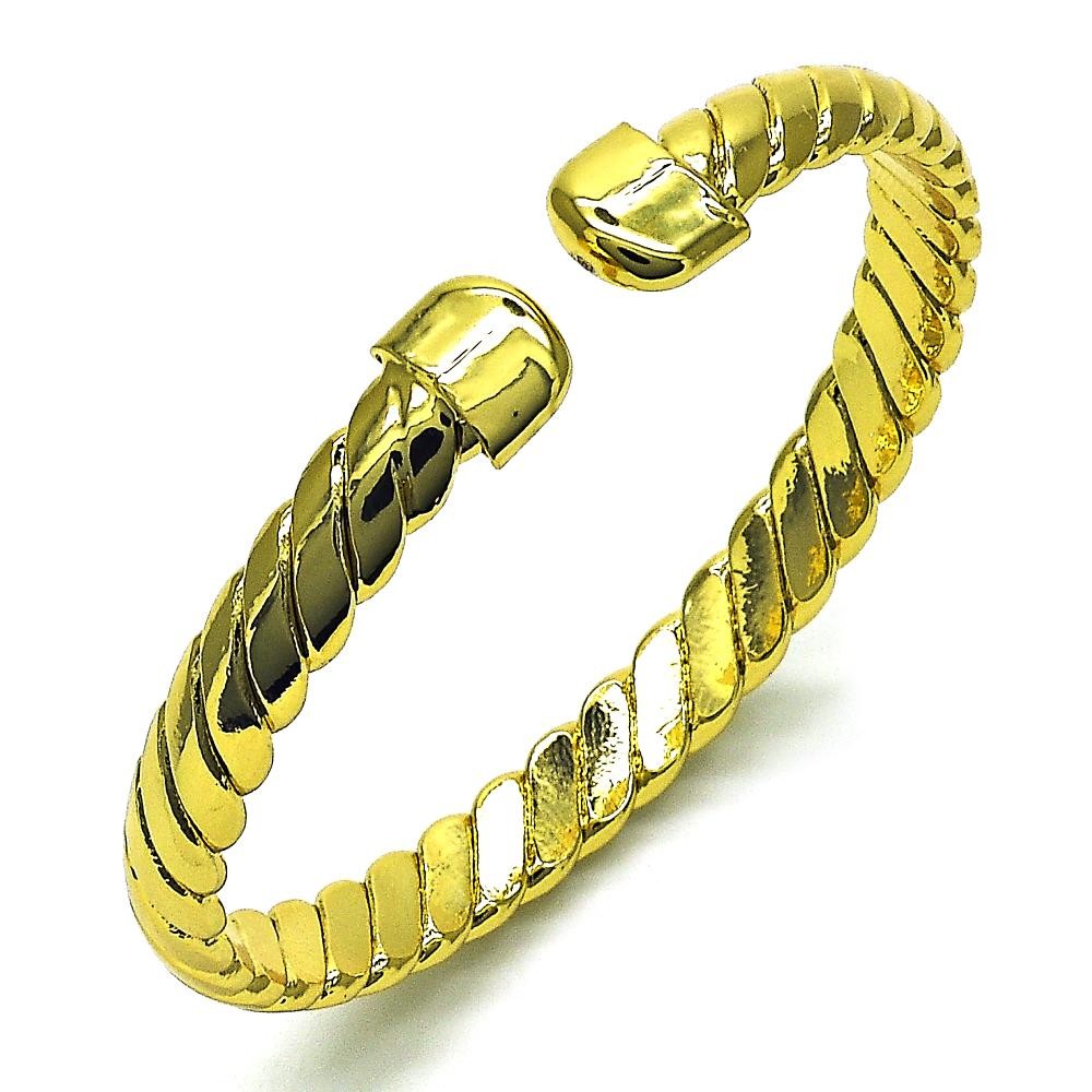 Gold Filled Individual Bangle Polished Golden Tone
