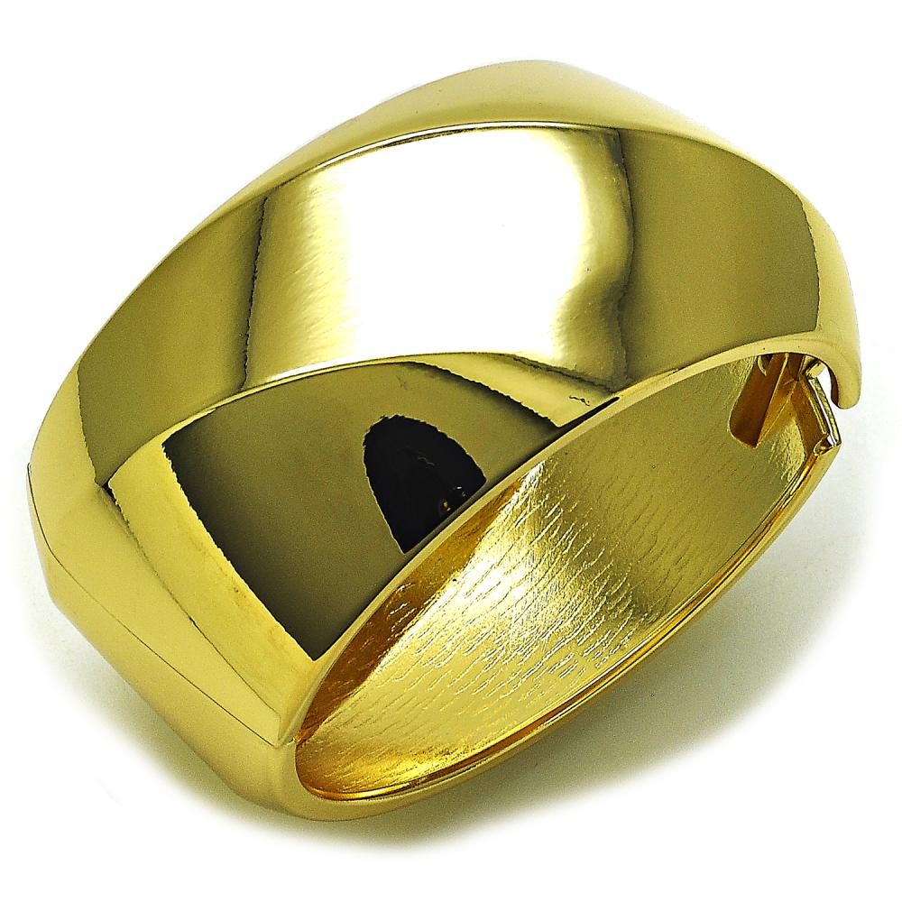 Gold Filled Bangle Polished Golden Finish 25 MM Thickness Size 5 2.50 Diameter