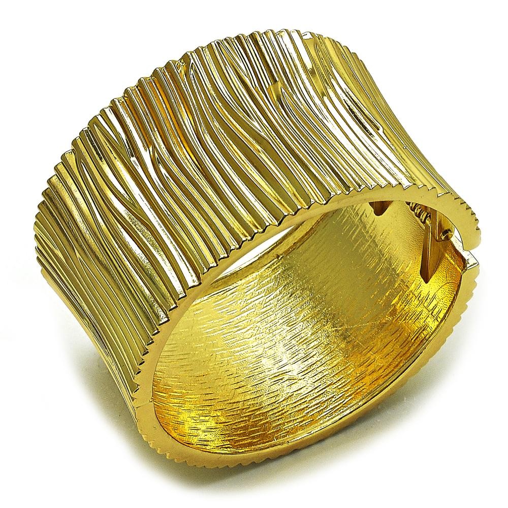 Gold Filled Bangle Diamond Cutting Finish Golden Finish 40 MM Thickness Size 5 2.50 Diameter
