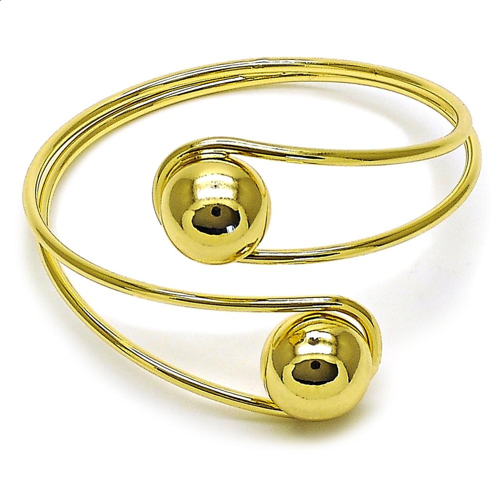Gold Filled Adjustable Ball Bangle 40mm Thickness (one size fits all)