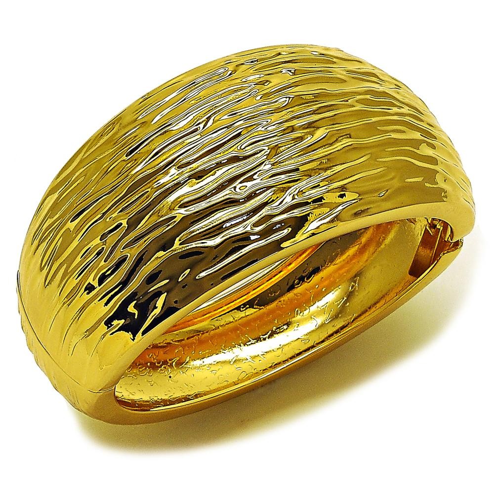 Gold Filled Bangle Diamond Cutting Finish Golden Finish 35 MM Thickness Size 5 2.50 Diameter