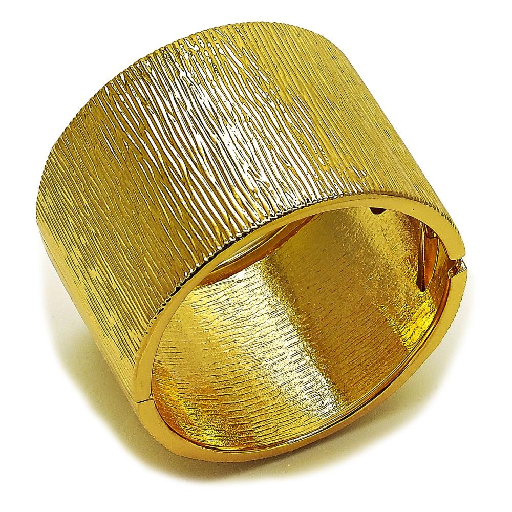 Gold Filled Cuff Bangle Diamond Cutting Finish Golden Finish 45 MM Thickness Size 5 2.50 Diameter