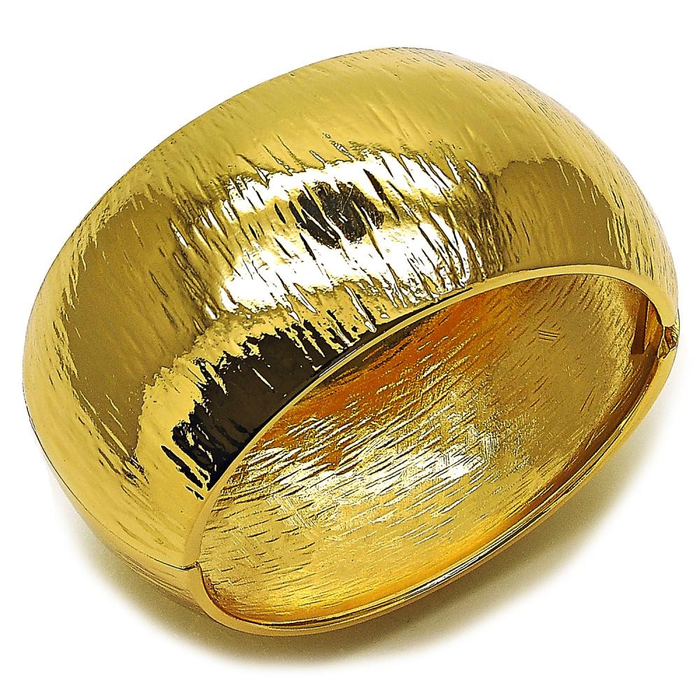 Gold Filled Cuff Bangle Polished Golden Finish 40MM Thickness ( One Size Fits All )