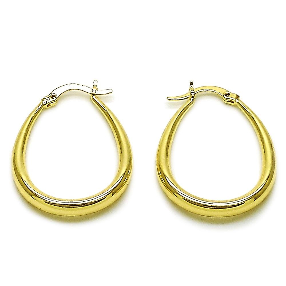 Gold Filled Small Hoop Hollow Design Polished Golden Finish