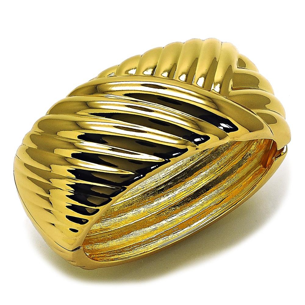 Gold Filled Cuff Bangle Polished Golden Finish 35 MM Thickness Size 5 2.50 Diameter