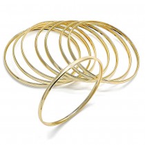 Gold Filled Semanario Bangle Polished Golden Finish 4 MM Thickness