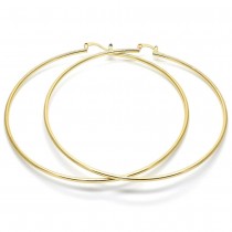Gold Filled 2x80mm Extra Large Hoop Earrings Polished Finish Golden Tone