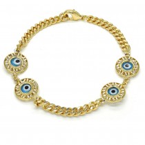 Gold Filled Bracelet Eye Of God Design Golden Tone