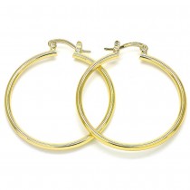 Gold Filled Hoop Earrings.2mmX30mm Golden Tone
