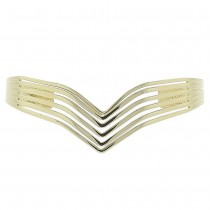 Gold Finish Individual Bangle Polished Golden Tone (15 MM Thickness, Size 6 - 2.75 Diameter)