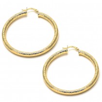 Gold Filled Small Hoop Earrings Golden Tone 50mm