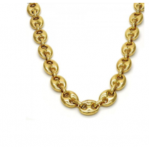 Gold Filled Unisex 28 Inches Long Fancy Necklace In Yellow Gold Tone 