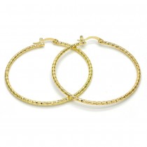 Gold Filled 50MM Medium Hoop Golden Tone