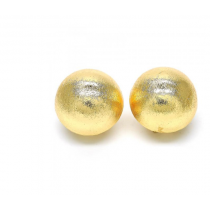 Gold Filled Brushed Finish Yellow Golden Tone Lever Back Ladies Earring 