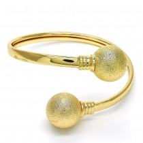 Gold Filled Individual Bangle Ball Design Gold Tone