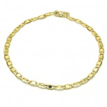 Gold Filled Basic Anklet Polished Finish Golden Tone
