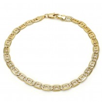 Gold Filled Gucci Link Diamond Cut  Anklet Golden Tone