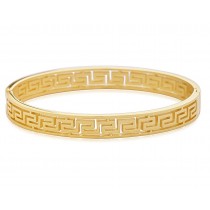 Stainless Steel Gold Tone Ladies Bangle