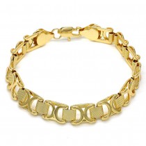 Gold Filled Fancy Bracelet Polished Finish Golden Tone
