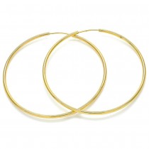 Gold Filled Medium Hoop Polished Finish Golden Tone