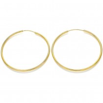 Gold Filled Medium Hoop Polished Finish Golden Tone