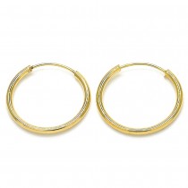 Gold Filled Small Hoop Polished Finish Golden Tone