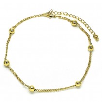 Gold Filled Fancy Bracelet Ball Design Golden Tone