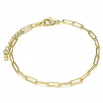 Gold Filled Basic Bracelet  Paperclip Design Polished Golden Finish 3 MM Thickness 7 Inches Length