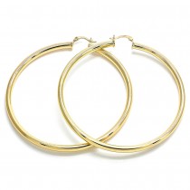 Gold Layered 2x80mm Extra Large Hoop Polished Finish Golden Tone