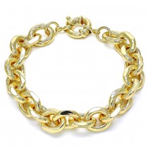 Gold Filled Bracelet Rolo Design Polished Finish Golden Tone