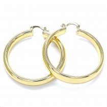 Gold Filled Large Hoop Polished Finish Golden Tone 55.0 x 50.0 x 8.0 mm