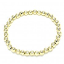 Gold Filled 6mm Fancy Bracelet and Ball Polished Finish Golden Tone