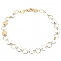 Gold Filled Circle Design Polished Finish Gold Tone