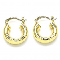 Gold Filled 5mmX20mm Small Hoop Earrings Polished Finish Golden Tone