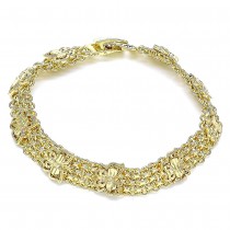 Gold Filled Fancy Bracelet Butterfly Design Polished Golden Tone