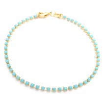 Gold Filled 2MM Tennis Bracelet Polished Golden Tone