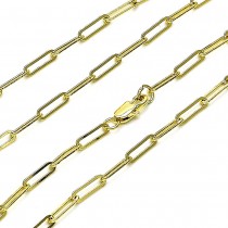 Gold Filled Paperclip Design Necklace Polished Golden Finish 3 MM Thickness 18 Inches Length