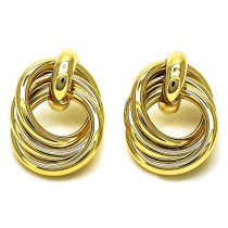 Gold Finish Stud Earring Polished Golden Tone