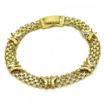 Gold Filled Bracelet Butterfly and Bismark Design Polished Golden Finish