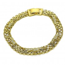 Gold Filled Bracelet Elephant and Bismark Design Polished Golden Finish
