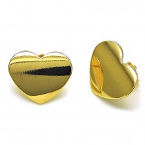 Gold Filled Stud Earring Heart Design Polished Golden Finish